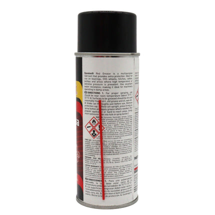Dynatex Red Grease 12 oz Aerosol Can - Multi-Purpose, Extreme Pressure, 0 Degrees F to 400 Degrees F, Water Resistant, For Bearings Hinges Hitches Fifth Wheels (2-Pack)