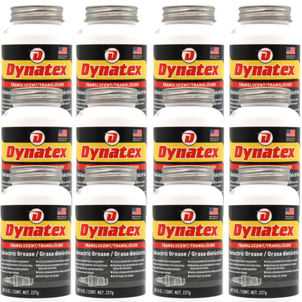 Dynatex Silicone Dielectric Paste 8 oz Tube - High Temp Vacuum & Water Resistant, Protects Electrical Connections, Non-Hardening (12-Pack)