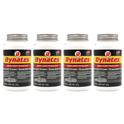 Dynatex Silicone Dielectric Paste 8 oz Tube - High Temp Vacuum & Water Resistant, Protects Electrical Connections, Non-Hardening (4-Pack)