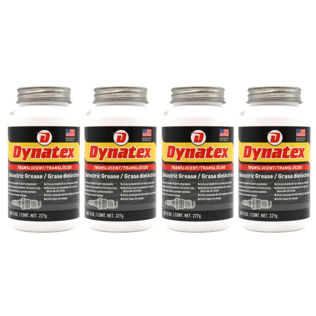Dynatex Silicone Dielectric Paste 8 oz Tube - High Temp Vacuum & Water Resistant, Protects Electrical Connections, Non-Hardening (4-Pack)