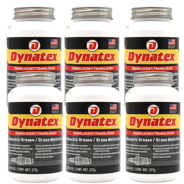 Dynatex Silicone Dielectric Paste 8 oz Tube - High Temp Vacuum & Water Resistant, Protects Electrical Connections, Non-Hardening (6-Pack)