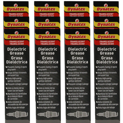 Dynatex Dielectric Grease 5 oz Tube - Silicone-Based, High Temp Vacuum & Water Resistant, Protects Electrical Connections, Non-Hardening (12-Pack)