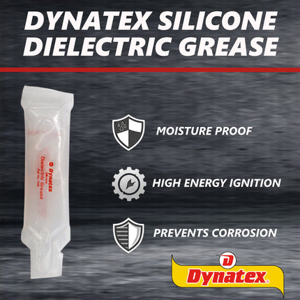 Dynatex Dielectric Grease 5 oz Tube - Silicone-Based, High Temp Vacuum & Water Resistant, Protects Electrical Connections, Non-Hardening (2-Pack)