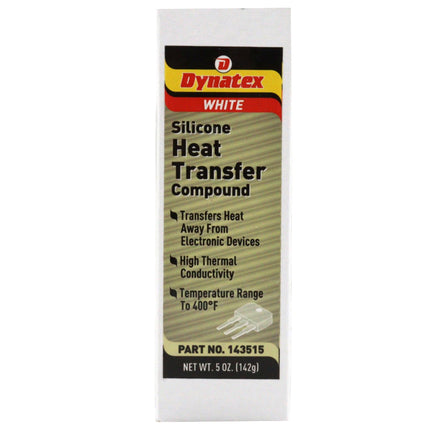 Dynatex Silicone Heat Transfer Compound 5 oz Tube - High Thermal Conductivity, Low Bleed, High Temp Stability, Non-Hardening (10-Pack)