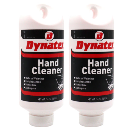 Dynatex Hand Cleaner 14 oz Tub - Gentle Waterless Formula, Removes Grease Grime Stains, Leaves Hands Clean & Conditioned (2-Pack)