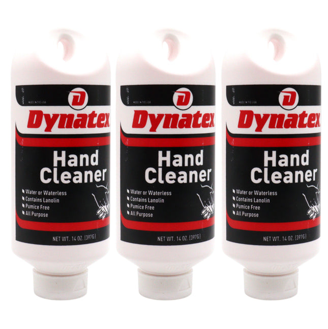 Dynatex Hand Cleaner 14 oz Tub - Gentle Waterless Formula, Removes Grease Grime Stains, Leaves Hands Clean & Conditioned (3-Pack)