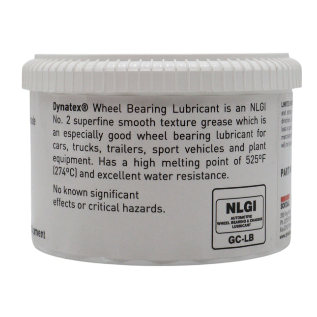 Dynatex Hi-Temp Wheel Bearing Grease 16 oz Tub - Lithium Complex NLGI #2, Dropping Point >500 Degrees F, High EP & Anti-Wear, Multi-Purpose (Single)