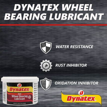 Dynatex Hi-Temp Wheel Bearing Grease 16 oz Tub - Lithium Complex NLGI #2, Dropping Point >500 Degrees F, High EP & Anti-Wear, Multi-Purpose (6-Pack)