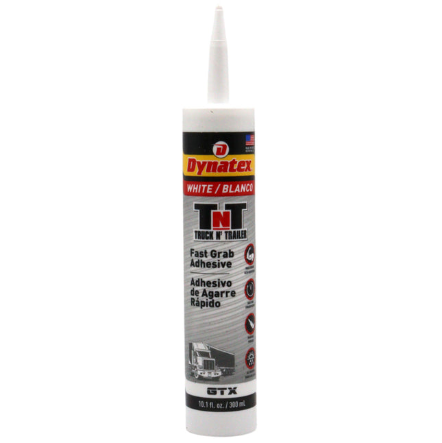 Dynatex Truck N Trailer White Flexible Sealant 10.1 oz Caulk Tube - Ultra Synthetic, Primerless Adhesion, All-Weather, High Strength, Permanent Elastic Seal (Single)