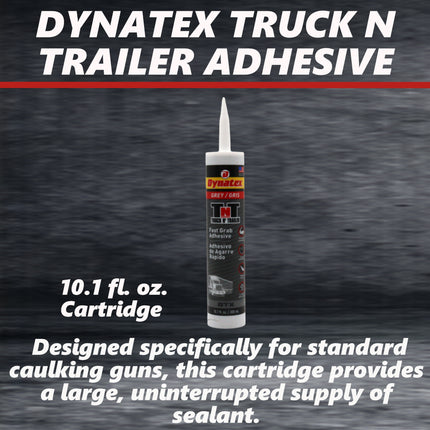 Dynatex Truck N Trailer Grey Flexible Sealant 10.1 oz Caulk Tube - Ultra Synthetic, Primerless Adhesion, All-Weather, High Strengh, Permanent Elastic Seal (3-Pack)