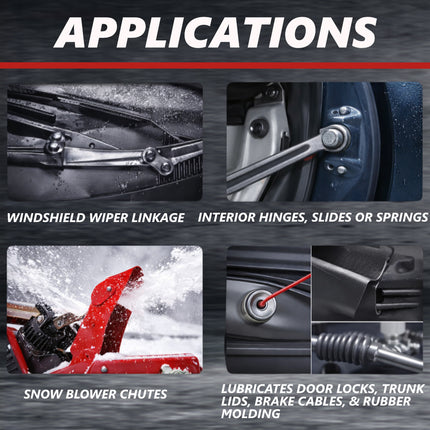 Dynatex Silicone Spray Lubricant 10.25 oz Aerosol Can - Dry Film, Waterproofs, Protects & Lubricates, Colorless Non-Toxic, Safe on Metal Plastic Rubber (12-Pack)