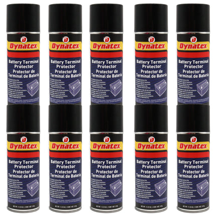 Dynatex Battery Terminal Protector 12.25 oz Aerosol Can - Prevents Corrosion, Seals & Coats Terminals, Prolongs Battery Life (10-Pack)