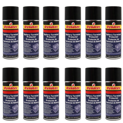 Dynatex Battery Terminal Protector 12.25 oz Aerosol Can - Prevents Corrosion, Seals & Coats Terminals, Prolongs Battery Life (12-Pack)