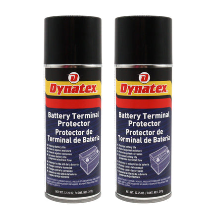 Dynatex Battery Terminal Protector 12.25 oz Aerosol Can - Prevents Corrosion, Seals & Coats Terminals, Prolongs Battery Life (2-Pack)
