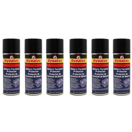 Dynatex Battery Terminal Protector 12.25 oz Aerosol Can - Prevents Corrosion, Seals & Coats Terminals, Prolongs Battery Life (6-Pack)