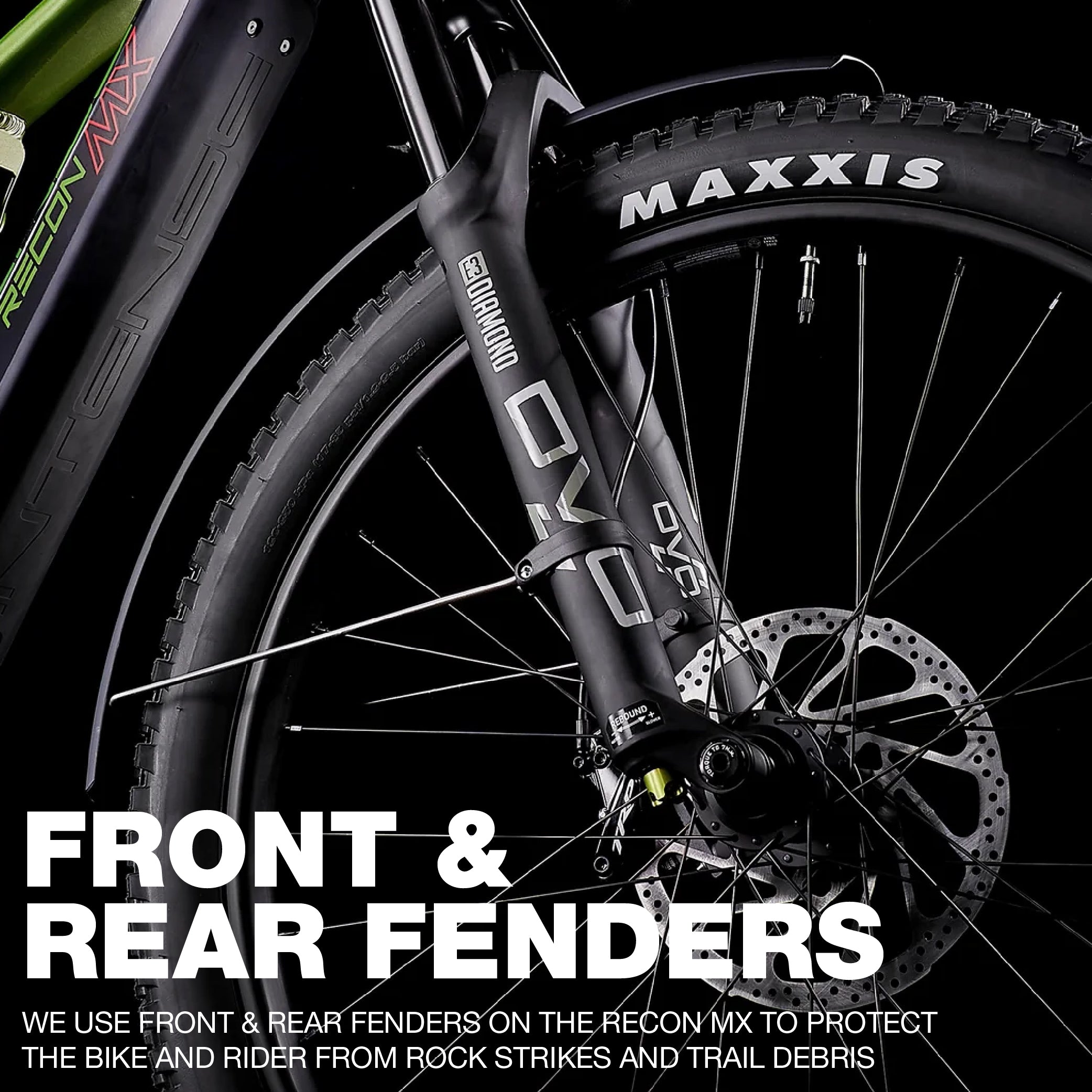 INTENSE RECON MX Adventure Adult L/XL Electric Mountain Bike with Shimano Steps E7000 Motor, 11-Speed Gears, 27.5" Wheels, DVO Suspension, 504 Wh Integrated Battery, Custom Rack and Bag Set Included