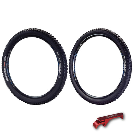 Kenda Nevegal 2 Pro K1211 27.5x2.60 & 27.5x2.60 MTB Bicycle Tires – Aggressive Tread for Hard Pack & Loose Terrain, All-Mountain/Downhill/Enduro Bikes, Up to 30mph, w/Keychain