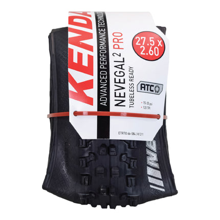 Kenda Nevegal 2 Pro K1211 27.5x2.60 Mountain Bike Tire with an Aggressive Tread for Hard Pack & Loose Terrain, All-Mountain/Downhill/Enduro Bikes, Up to 30mph, w/Keychain