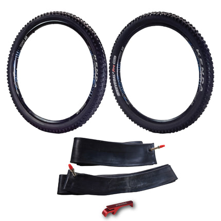 Kenda Nevegal 2 Pro 29x2.6 Tires& 2.8 AirolutionTubes MTB -w/ Keychain (2x2)