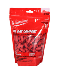 Milwaukee 48-73-3005 Red Disposable Earplugs with 32 dB Noise Reduction Rating - pack of 100