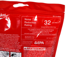 Milwaukee 48-73-3005 Red Disposable Earplugs with 32 dB Noise Reduction Rating - pack of 100