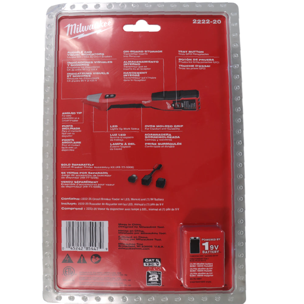 Milwaukee 2222-20 Circuit Breaker Finder w/LED