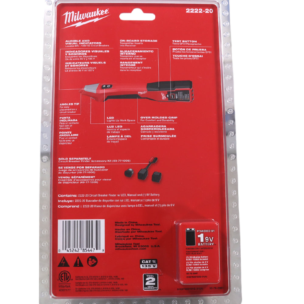 Milwaukee 2222-20 Circuit Breaker Finder w/LED