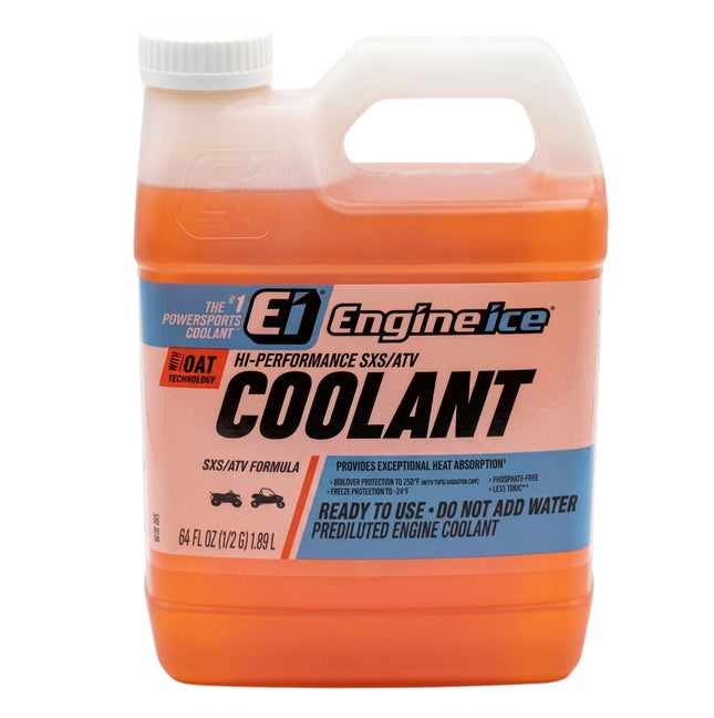 Engine Ice Hi-Performance SXS/ATV Coolant & Antifreeze (0.5 gal) + Coolant System Flush and Clean (0.5 gal) Combo Kit (2-Pack) for ATVs & UTVs