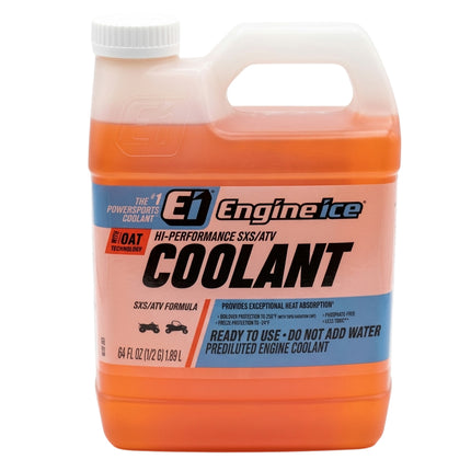 Engine Ice Hi-Performance SXS/ATV Coolant & Antifreeze, Orange, 0.5 Gallon - Optimal Cooling, Phosphate Free, Ready-to-Use for UTVs & ATVs