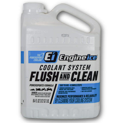 Engine Ice Hi-Performance SXS/ATV Coolant & Antifreeze (0.5 gal x2) + Coolant System Flush and Clean (0.5 gal x2) Combo Kit (4-Pack) for ATVs & UTVs