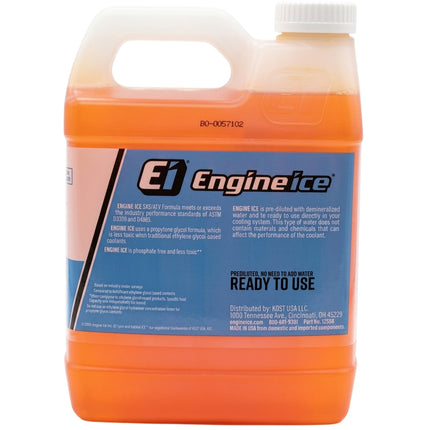 Engine Ice Hi-Performance SXS/ATV Coolant & Antifreeze, Orange, 0.5 Gallon - Optimal Cooling, Phosphate Free, Ready-to-Use for UTVs & ATVs (2 Pack)