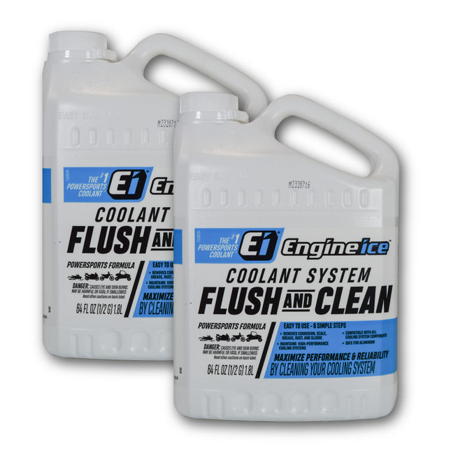 Engine Ice Coolant System Flush and Clean - 0.5 Gallon Enhances Cooling Efficiency & Improves Engine Performance in Bikes, Cars, ATVs, & More (2 Pack)