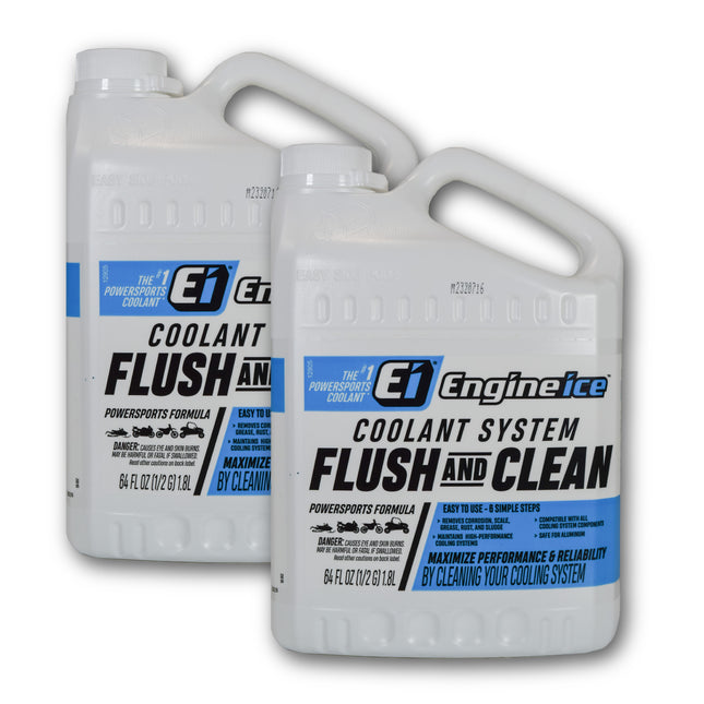 Engine Ice Coolant System Flush and Clean - 0.5 Gallon Enhances Cooling Efficiency & Improves Engine Performance in Bikes, Cars, ATVs, & More (2 Pack)