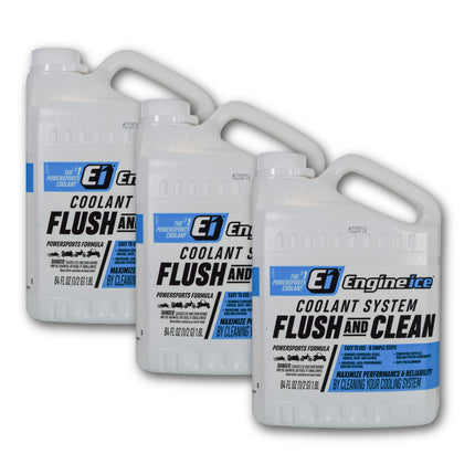 Engine Ice Coolant System Flush and Clean - 0.5 Gallon Enhances Cooling Efficiency & Improves Engine Performance in Bikes, Cars, ATVs, & More (3 Pack)