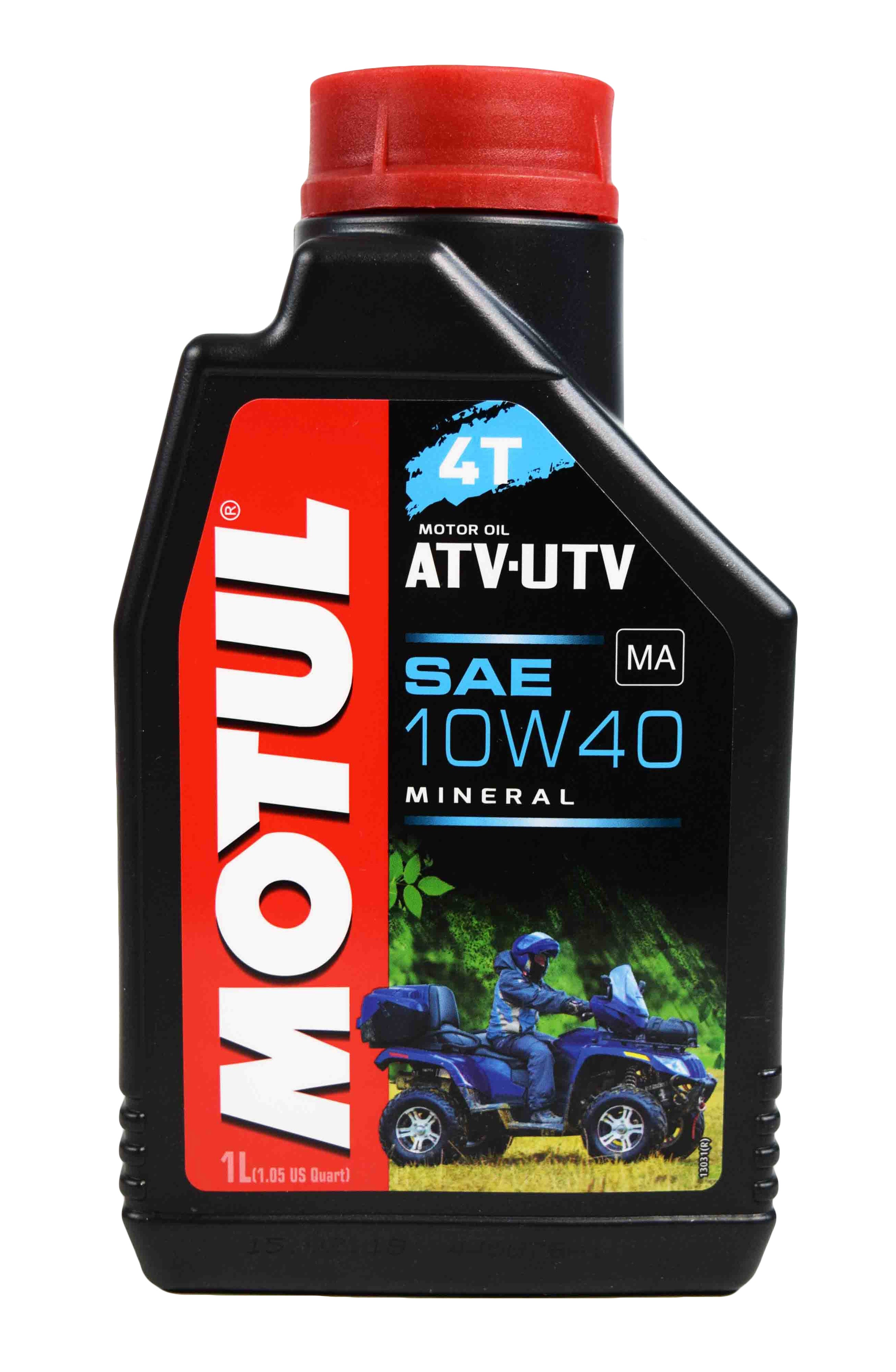 Motul 105878 ATV-UTV SAE 10W40 1Liter High Detergent & Dispersive Mineral  Motor Oil