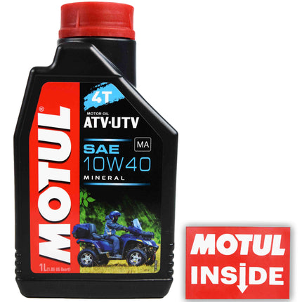 Motul 105878 ATV-UTV 4T 10W40 12X1L w Premium Motul Sticker
