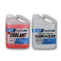 Engine Ice Hi-Performance SXS/ATV Coolant & Antifreeze (0.5 gal) + Coolant System Flush and Clean (0.5 gal) Combo Kit (2-Pack) for ATVs & UTVs