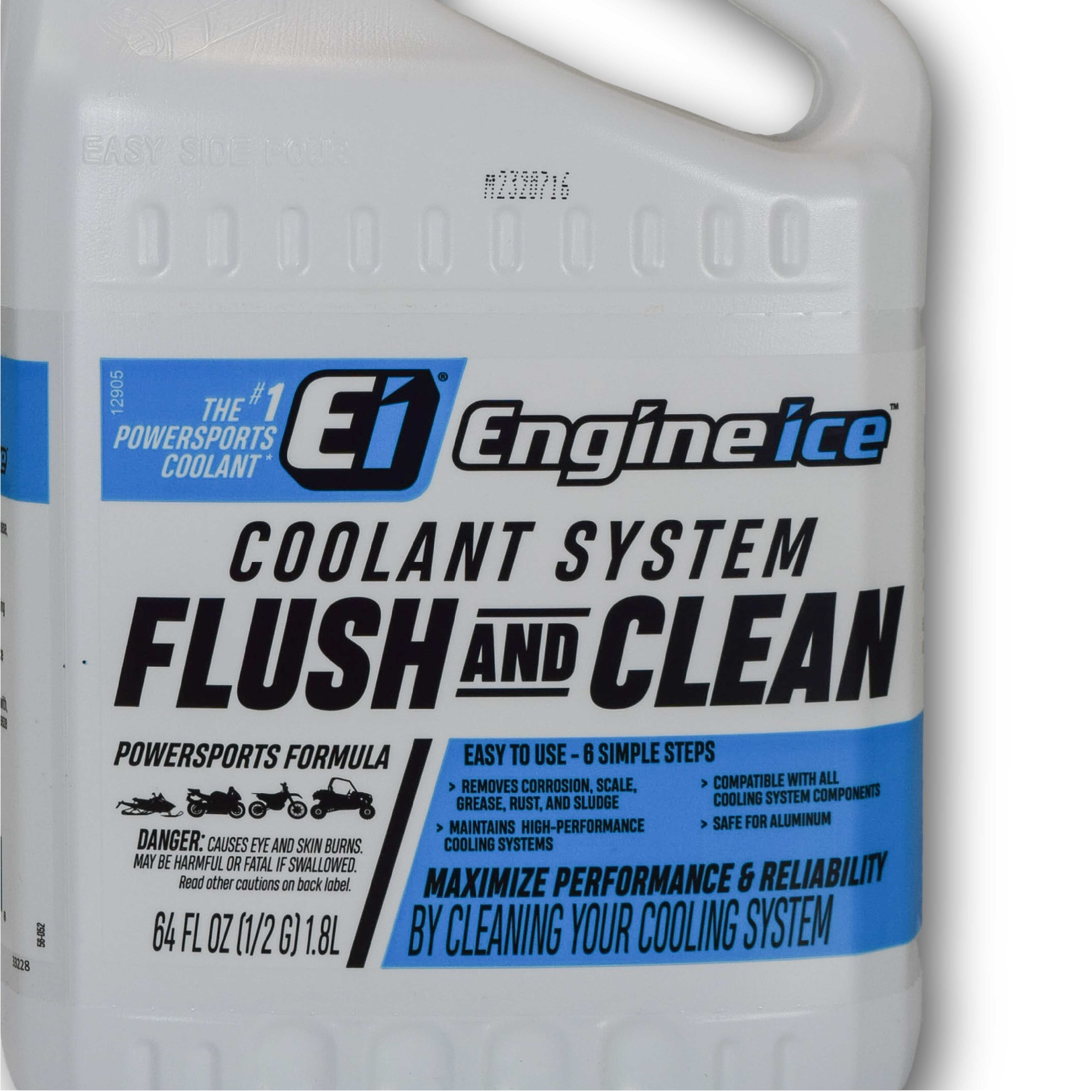 Engine Ice Hi-Performance SXS/ATV Coolant & Antifreeze (0.5 gal) + Coolant System Flush and Clean (0.5 gal) Combo Kit (2-Pack) for ATVs & UTVs