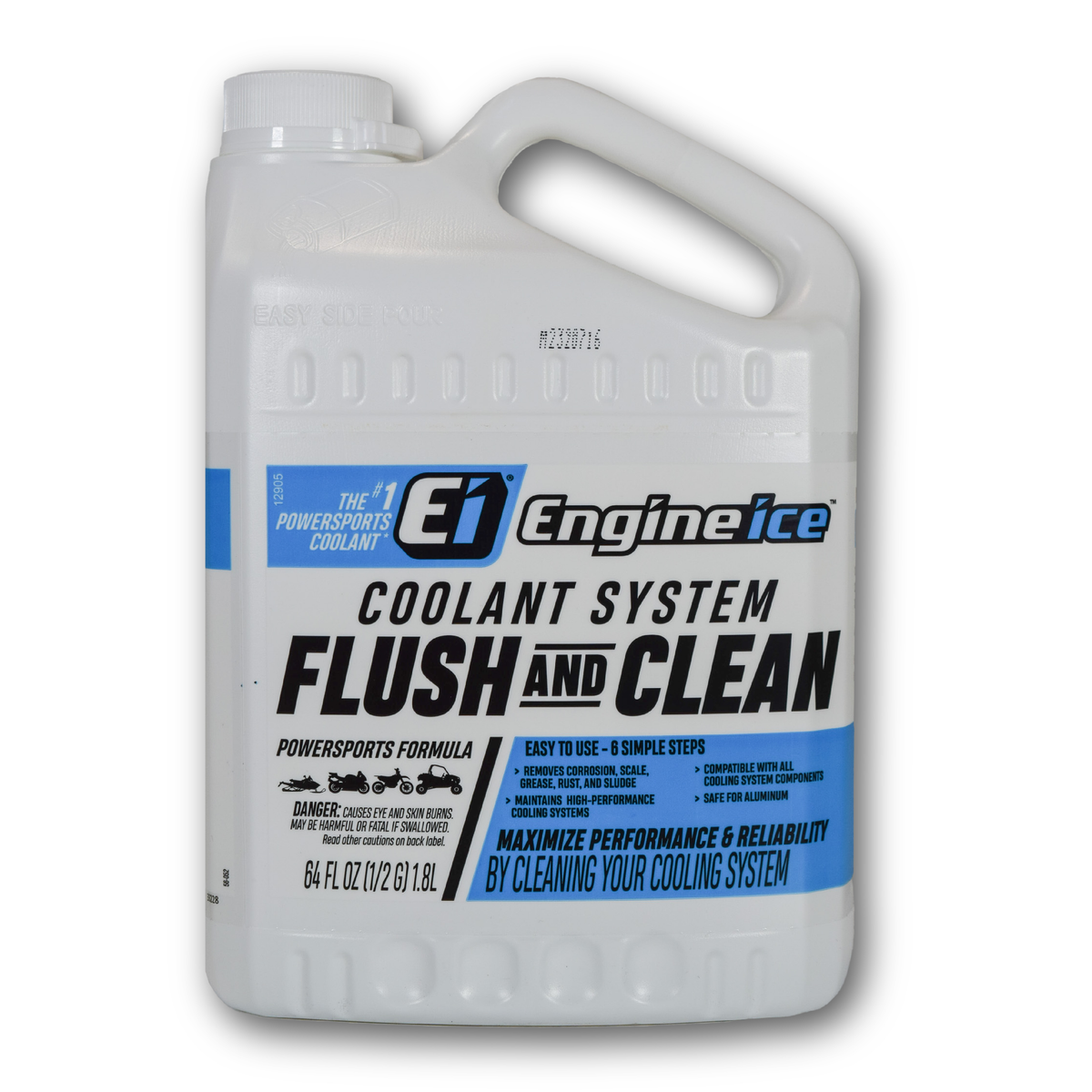 Engine Ice Coolant System Flush and Clean - 0.5 Gallon Enhances Cooling Efficiency & Improves Engine Performance in Bikes, Cars, ATVs, & More 