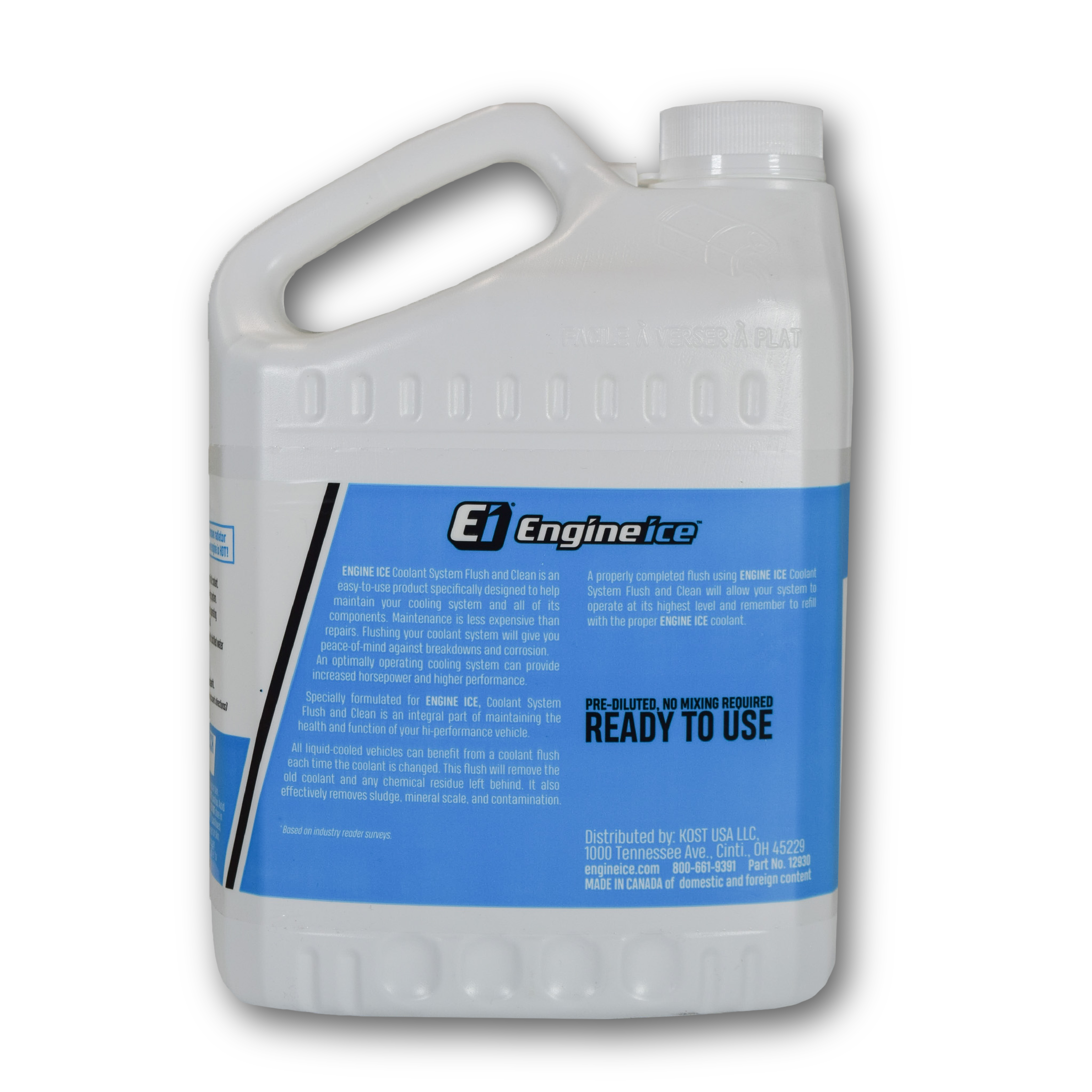 Engine Ice Coolant System Flush and Clean - 0.5 Gallon Enhances Cooling Efficiency & Improves Engine Performance in Bikes, Cars, ATVs, & More 