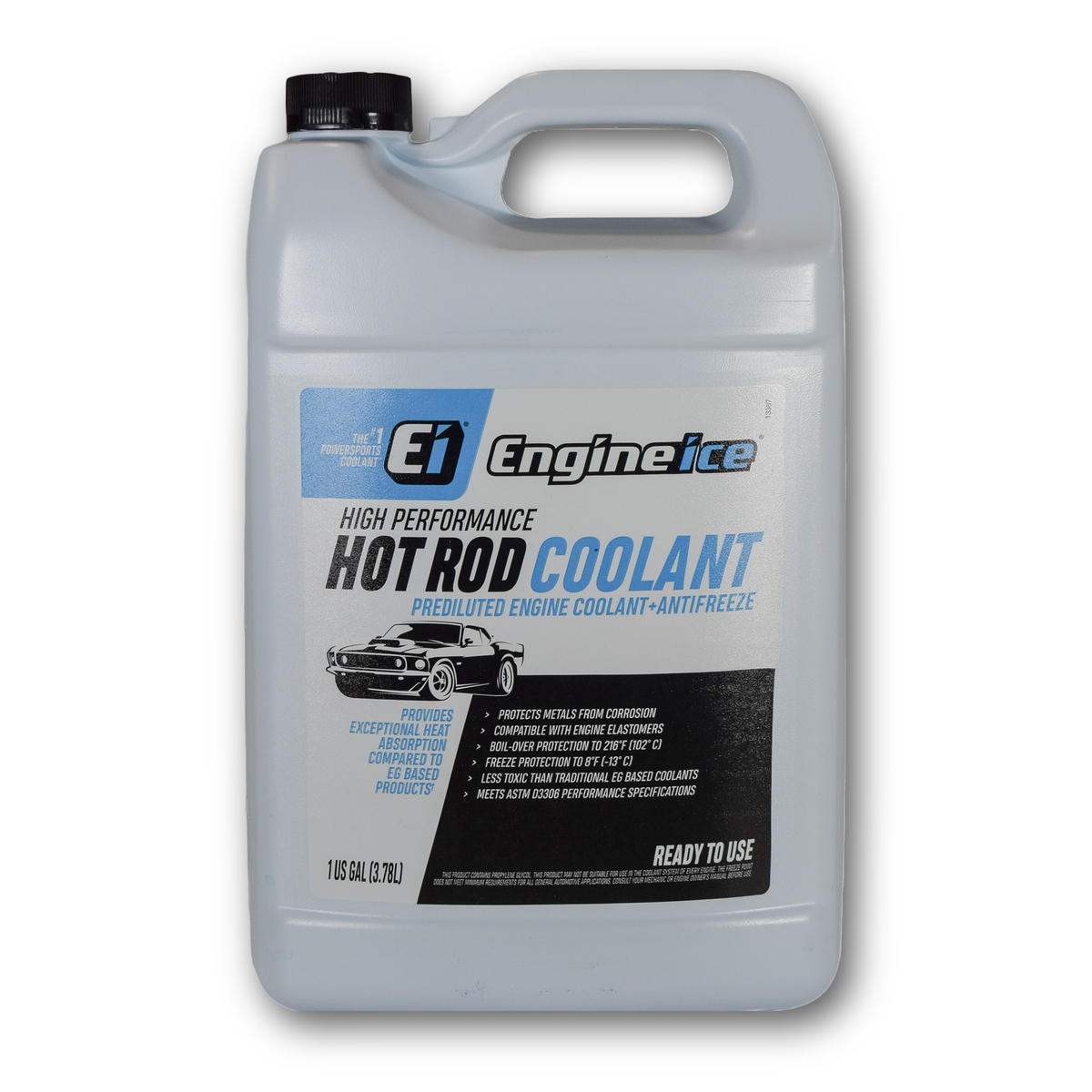 Engine Ice Hot Rod Coolant & Antifreeze, 1 Gallon, Blue - High-Performance Cooling for Motorcycles, ATVs, Cars - New OAT Technology