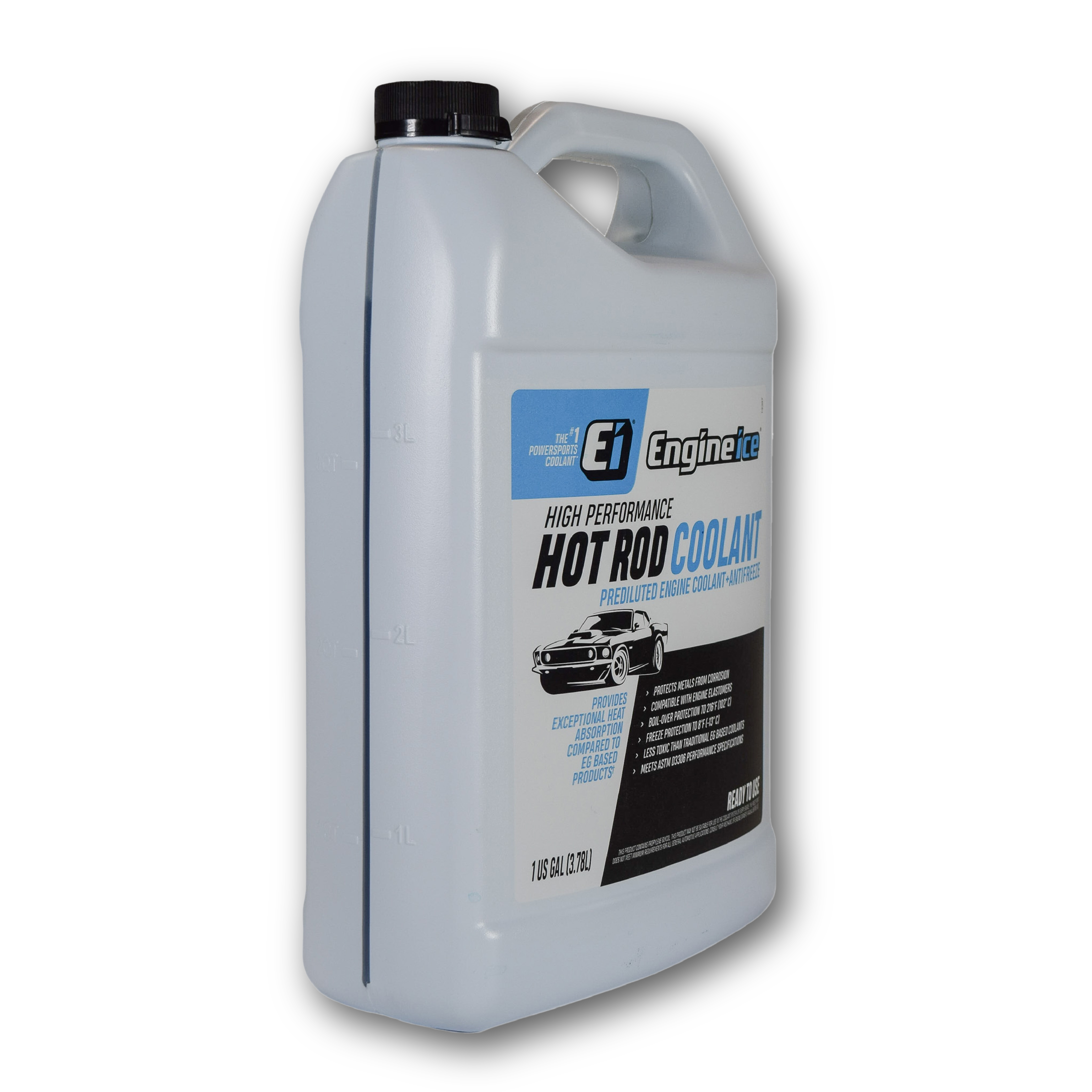 Engine Ice Hot Rod Coolant & Antifreeze, 1 Gallon, Blue - High-Performance Cooling for Motorcycles, ATVs, Cars - New OAT Technology