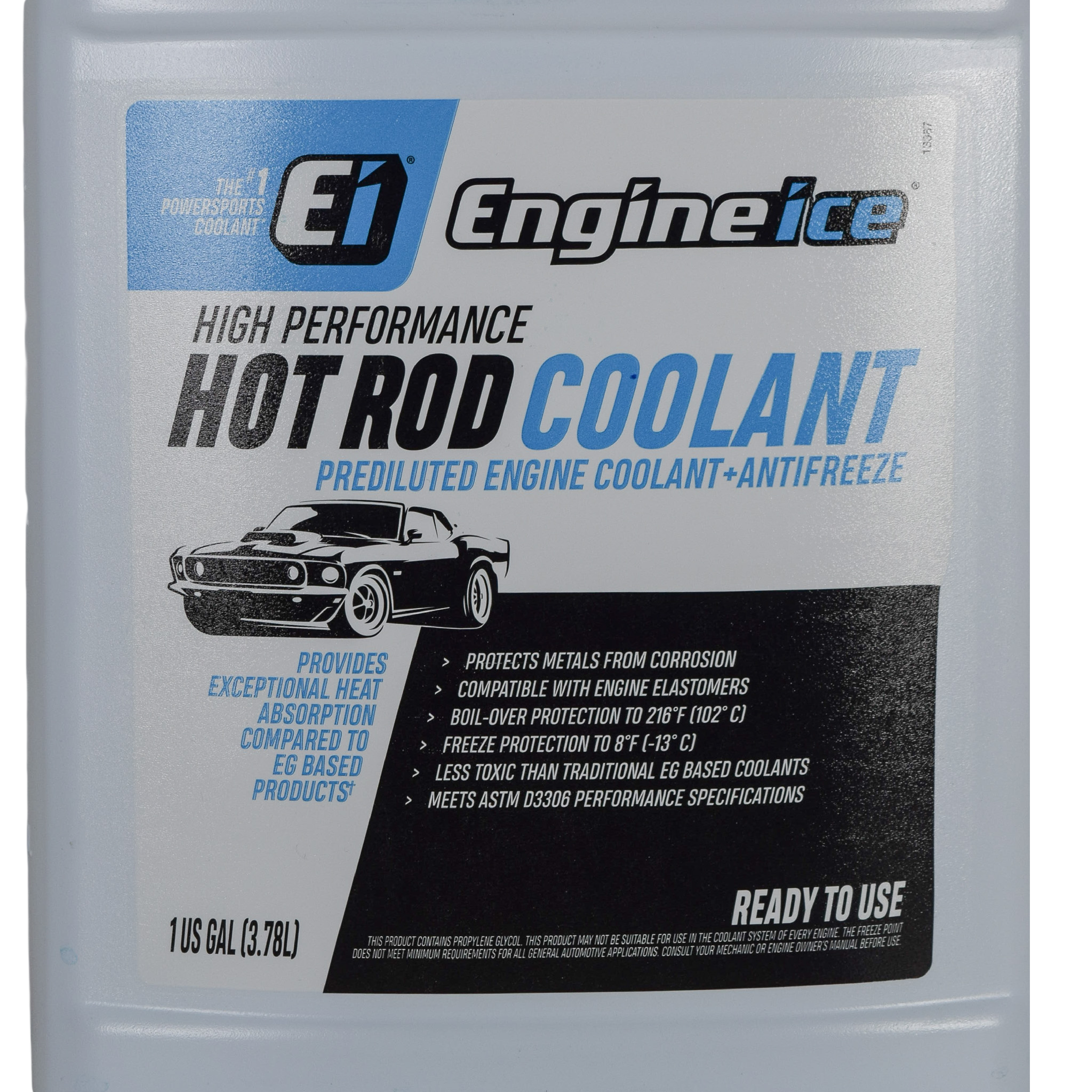 Engine Ice Hot Rod Coolant & Antifreeze, 1 Gallon, Blue - High-Performance Cooling for Motorcycles, ATVs, Cars - New OAT Technology