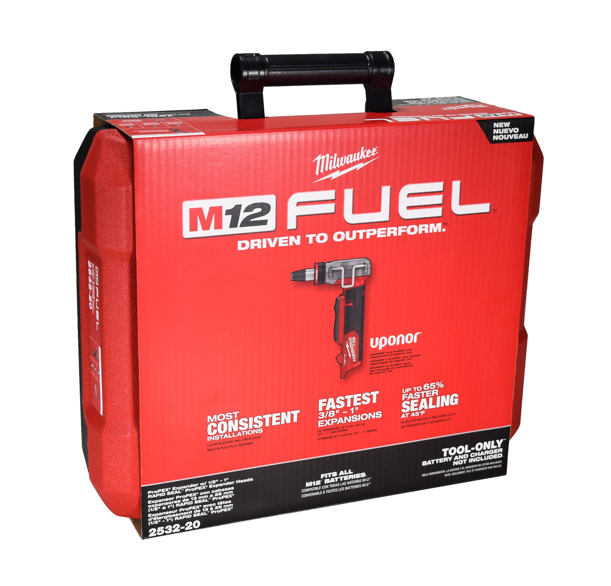 Milwaukee 2532-20 M12 Pro PEX Expander Tool with 1/2 in. - 1 in. RAPID SEAL Pro PEX Expander Heads