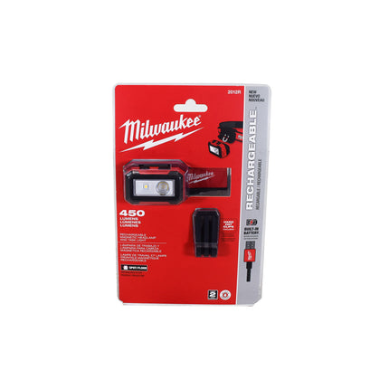 Milwaukee 2012R Rechargeable Detachable Magnetic Headlamp / Task Light 450 Lumens