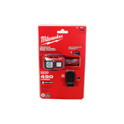 Milwaukee 2104 Spot Flood 450 Lumens Adjustable Hard Hat Headlamp Light