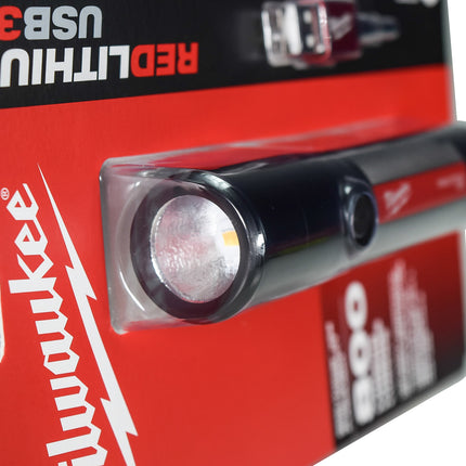 Milwaukee 2160-21 USB Rechargeable 800L Compact Flashlight (3 Ah)