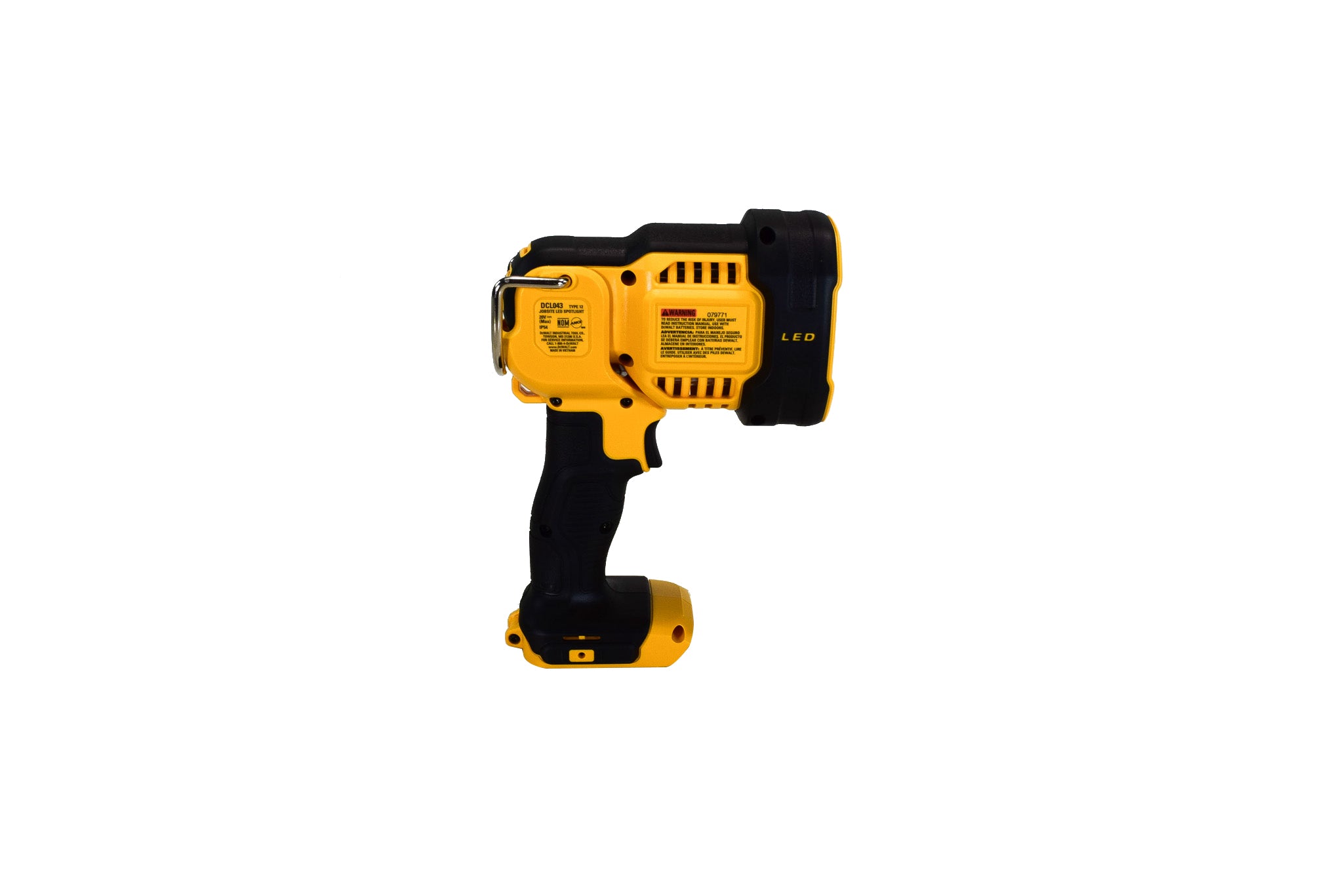 DEWALT 20V MAX Cordless LED Spotlight, Jobsite, 1,000 Lumens, 4-Mode, Pivoting Head, High-Performance Illumination for Work and Outdoor Use. Tool Only (DCL043)