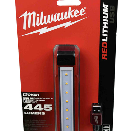 Milwaukee 2112-21 USB Rechargeable RedLithium Rover Pocket Flood Light