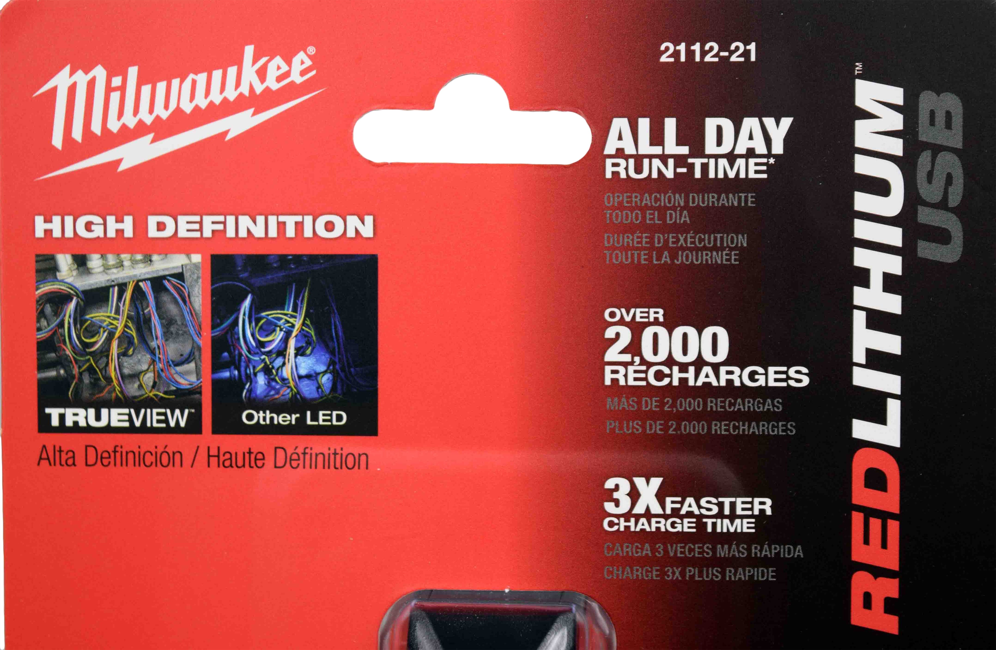 Milwaukee 2112-21 USB Rechargeable RedLithium Rover Pocket Flood Light